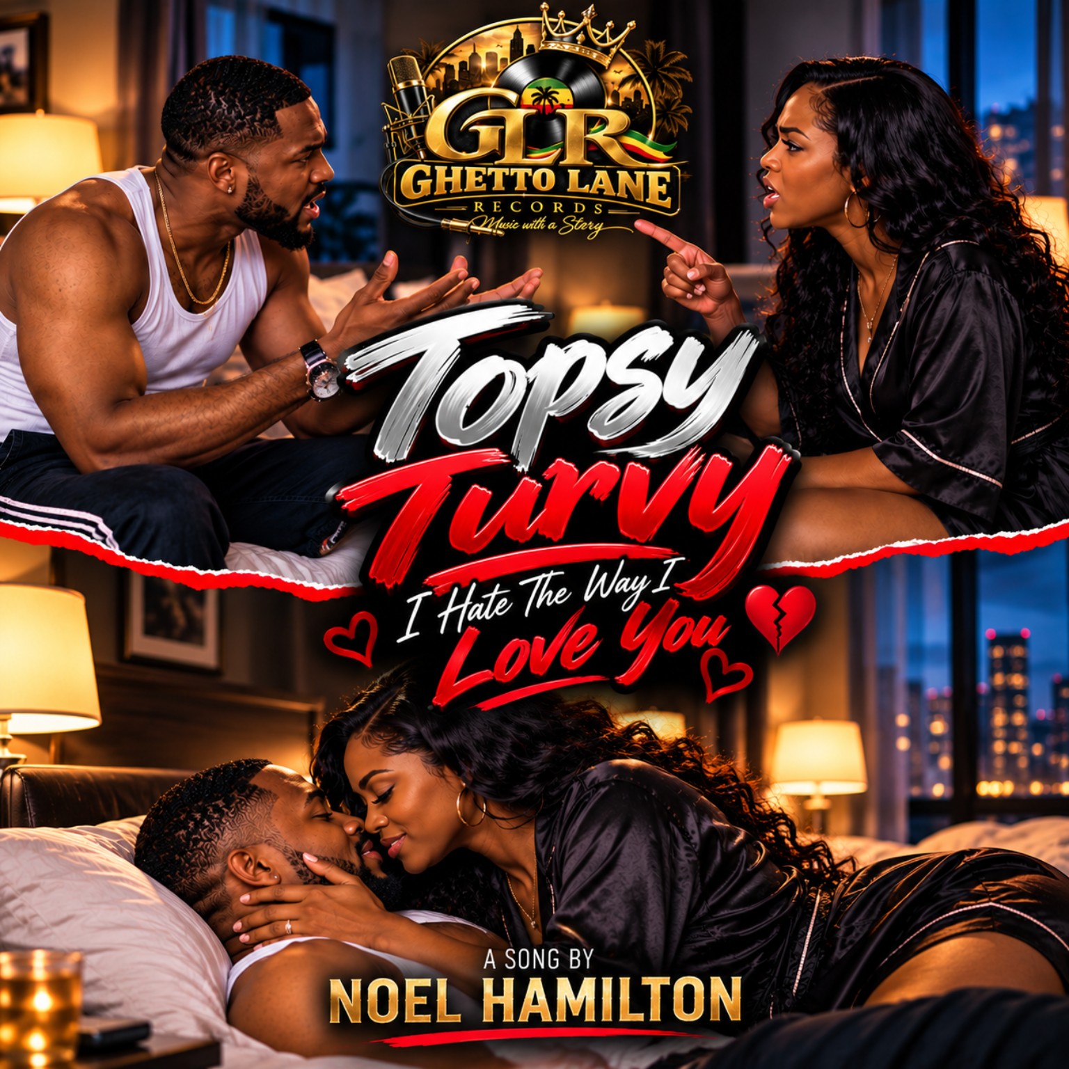 Topsy Turvy song artwork by Ghetto Lane Records